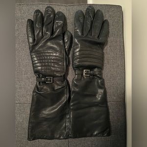 Danier long leather gloves